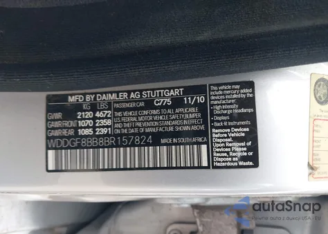 2011 Mercedes-Benz C 300 Sport 4Matic from USA, damaged, VIN WDDGF8BB8BR157824